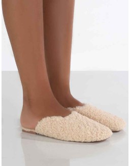 Ciao Natural Teddy Slip On Slippers