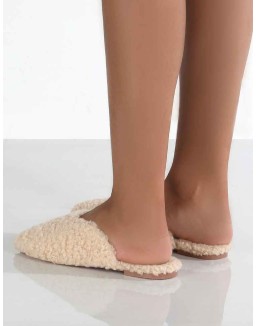 Ciao Natural Teddy Slip On Slippers