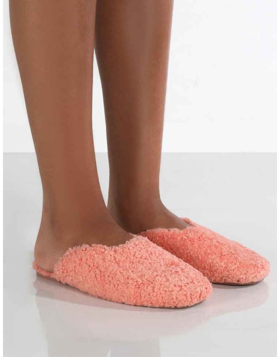 Ciao Pink Teddy Slip On Slippers