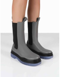 Winter Grey Ankle Chelsea Boots