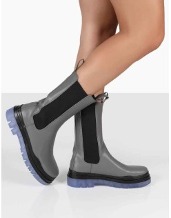 Winter Grey Ankle Chelsea Boots