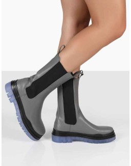 Winter Grey Ankle Chelsea Boots