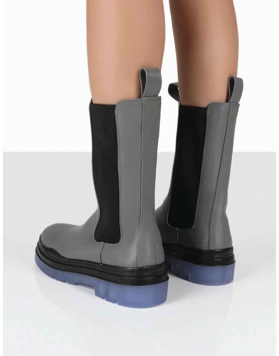 Winter Grey Ankle Chelsea Boots