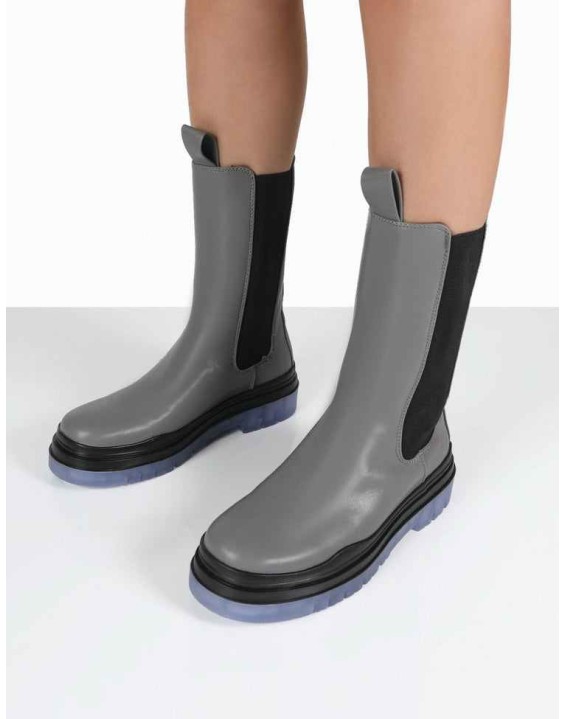 Winter Grey Ankle Chelsea Boots