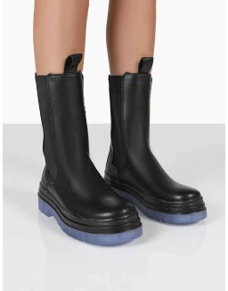 Winter Wide Fit Black Ankle Chelsea Boots