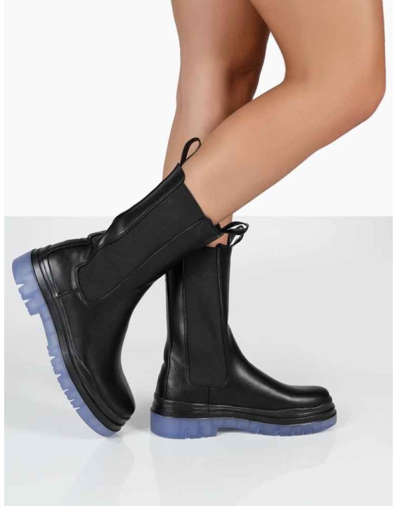 Winter Wide Fit Black Ankle Chelsea Boots