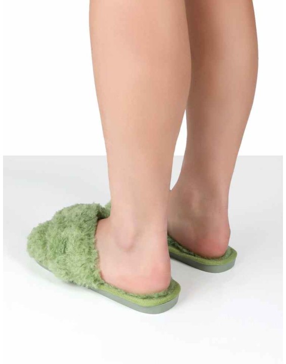 Nightcap Green Cross Strap Slippers
