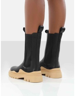 Oakley Black and Butter Chunky Sole Ankle Boots