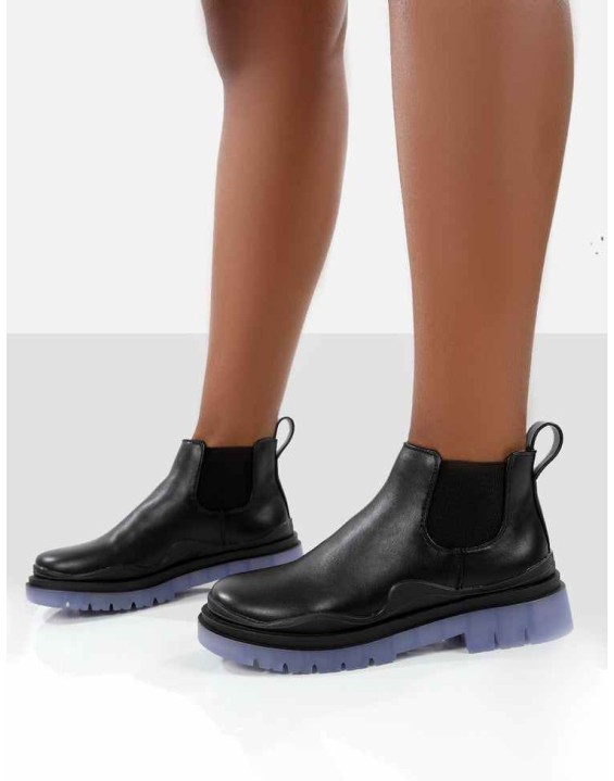 Myth Black Chunky Sole Chelsea Boots
