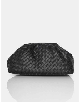 Project Black Weave Clutch Bag