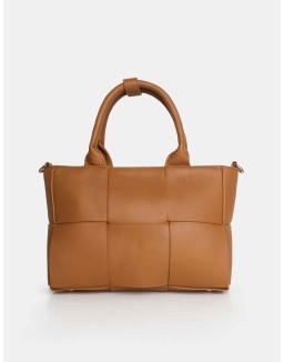 The Rumi Caramel Small Tote Handbag