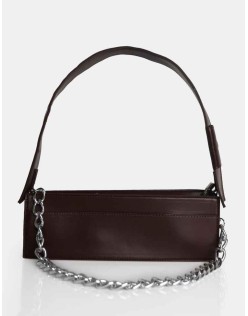 The Koa Chocolate Long Chain Detail Shoulder Bag