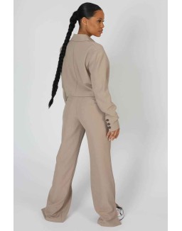 Seam Detail Relaxed Trouser Stone