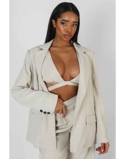 Relaxed Blazer Stone