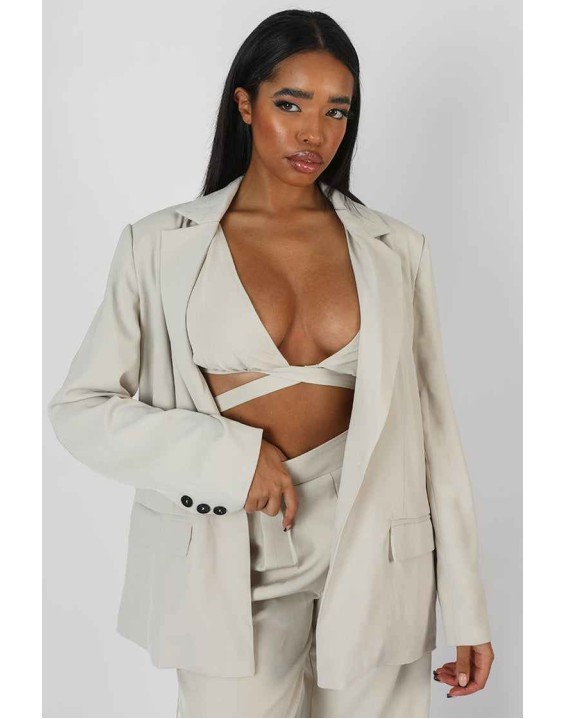 Relaxed Blazer Stone