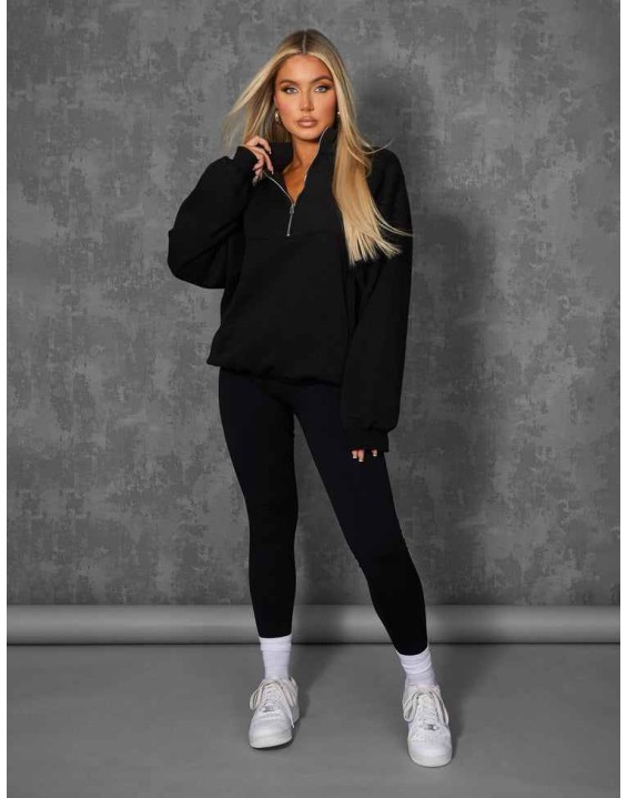 Kaiia Premium Rib Seamless Leggings Black