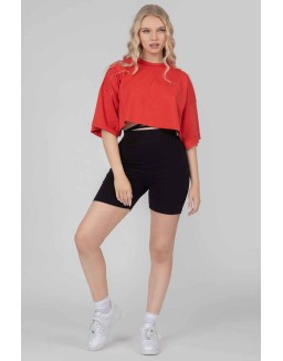 Tie Waist Cycling Shorts Black