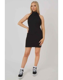High Neck Backless Dress