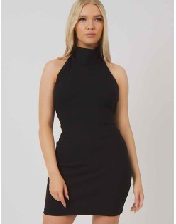 High Neck Backless Dress