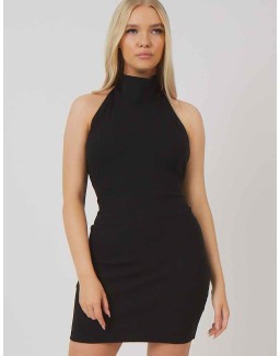 High Neck Backless Dress