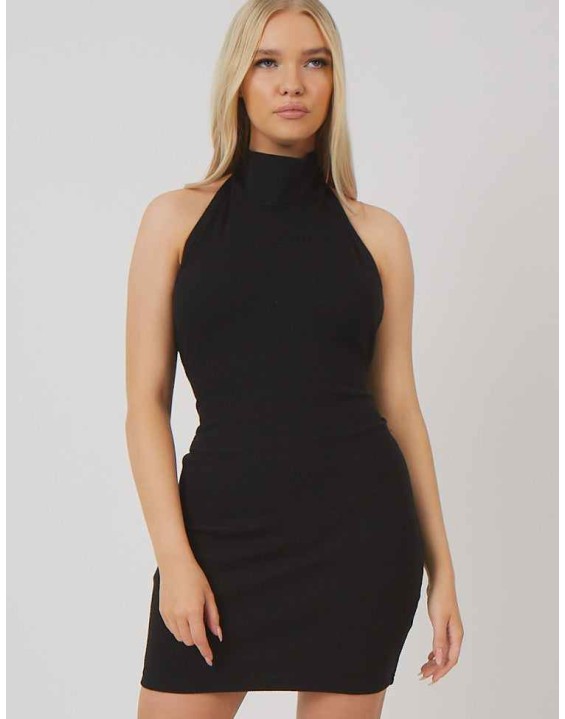 High Neck Backless Dress