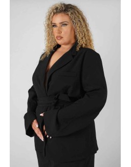 Curve Obi Belt Blazer Black