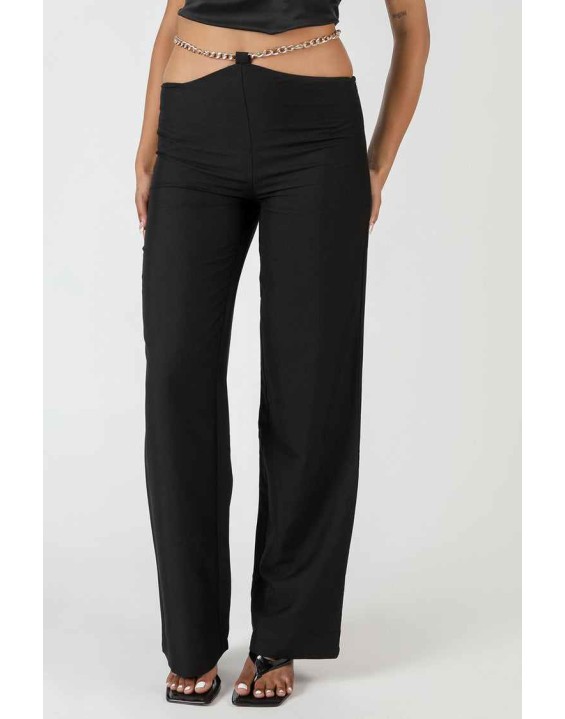 Chain Detail Trouser Black
