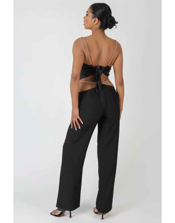 Chain Detail Trouser Black