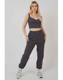 Underbust Longline Top Dark Grey