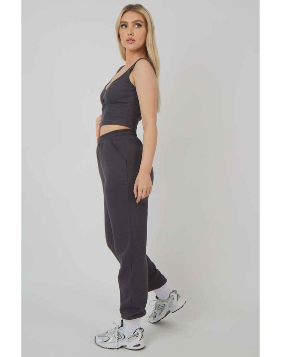 Underbust Longline Top Dark Grey