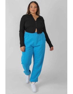 Curve Double Ended Zip Rib Top Black