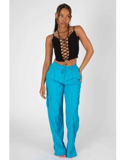 Lace Up Corset Top Black