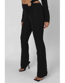 Bullring Detail Flare Trousers Black