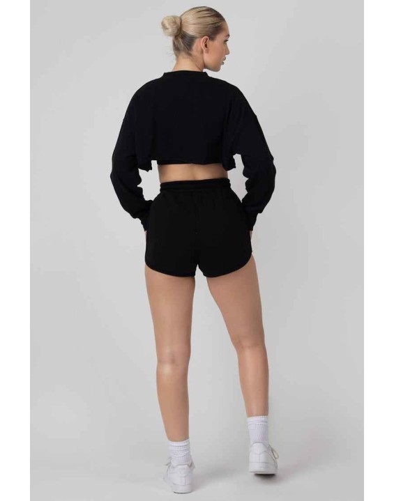 Layered Cropped T-Shirt Black