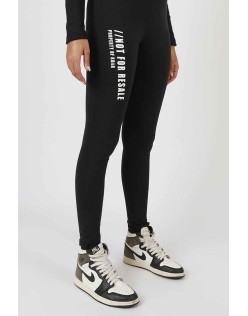 Slogan Legging Black