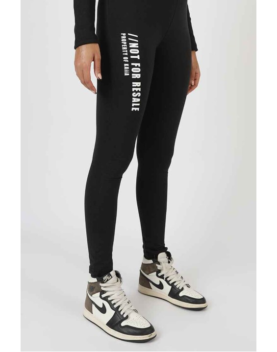 Slogan Legging Black