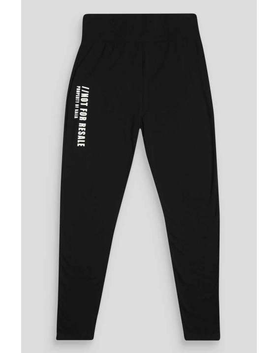 Curve Slogan Legging Black