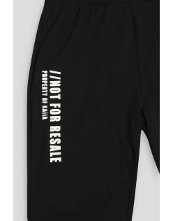 Curve Slogan Legging Black