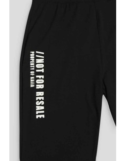 Curve Slogan Legging Black