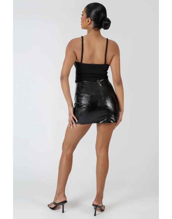 Jersey Strappy Corset Bodysuit Black