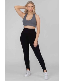 Rib Stirrup Legging Black