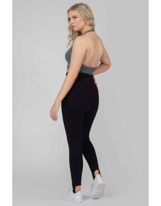 Rib Stirrup Legging Black