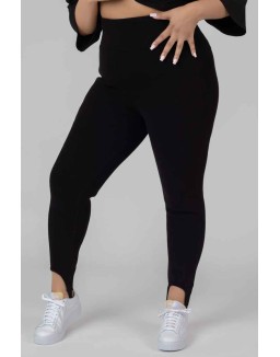 Curve Rib Stirrup Legging Black