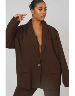 Curve Dad Blazer Chocolate