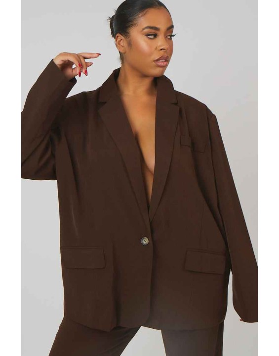 Curve Dad Blazer Chocolate