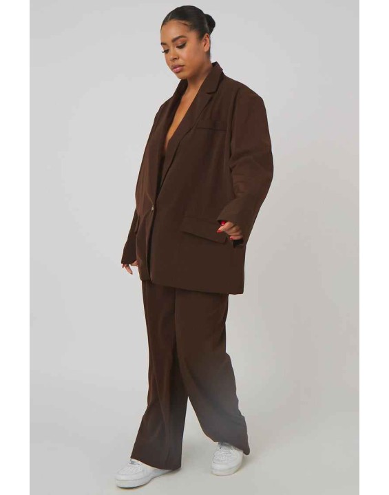 Curve Dad Blazer Chocolate
