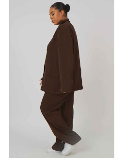 Curve Dad Trousers Chocolate