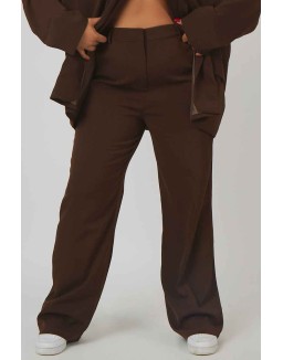Curve Dad Trousers Chocolate