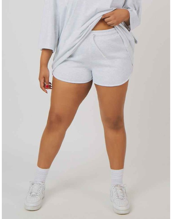 Curve Exposed Seam Oversized T Shirt Oatmeal Marl