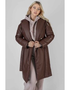 Padded Pu Trench Chocolate
